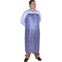 Lightweight Apron, Vinyl, 45" L x 36" W, Blue O-Max