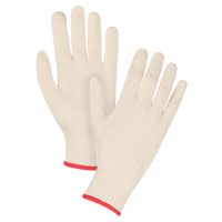 Standard-Duty String Knit Gloves, Poly/Cotton, 7 Gauge, Small O-Max