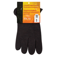 Gants de jersey, Grand, Brun, Molleton rouge, &agrave; enfiler O-Max