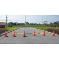 C&ocirc;ne de signalisation, 28", Orange, Bande(s) r&eacute;fl&eacute;chissante(s) 4" & 6" O-Max