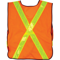 Veste de s&eacute;curit&eacute; d'usage standard, Orange haute visibilit&eacute;, Moyen, Polyester O-Max