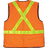 Veste de s&eacute;curit&eacute; pour la circulation d&eacute;tachable en cinq points, Orange haute visibilit&eacute;, Moyen, Polyester O-Max