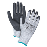Gants &eacute;lastiques sans coutures r&eacute;sistants &agrave; la coupe, Taille T-Grand/10, Calibre 13, Rev&ecirc;tement Polyur&eacute;thane, Enveloppe en PEHP, ANSI/ISEA 105 niveau 4/EN 388 niveau 5 O-Max