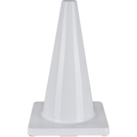 C&ocirc;ne de couleur pour la signalisation, 18", Blanc O-Max