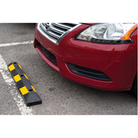 Butoir pour espace de stationnement, Caoutchouc, 3' l, Noir/Jaune O-Max