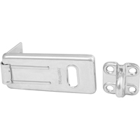 General Security Hardened Steel Hasp, Silver O-Max