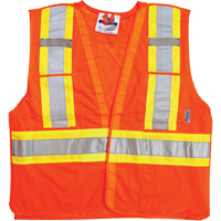 Vestes de s&eacute;curit&eacute; pour la circulation, Orange haute visibilit&eacute;, Grand/T-Grand, Polyester O-Max
