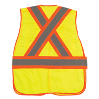Veste d'arpenteur haute visibilit&eacute;, conforme &agrave; la CSA, Jaune lime haute visibilit&eacute;, Moyen, Polyester O-Max