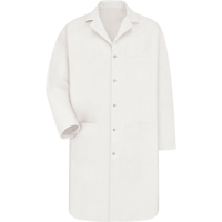 Lab Coat, Poly-Cotton, Small, White O-Max
