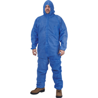 Hooded Coveralls, Medium, Blue, SMS O-Max