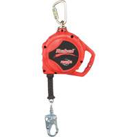 Cordage de s&eacute;curit&eacute; autor&eacute;tractable Rebel, 33', Acier inoxydable, Pivotant O-Max