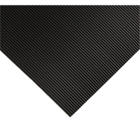 Tapis ondul&eacute; pour tableau de contr&ocirc;le no 702, 2' la x 3' lo, 1/4" &eacute;paisseur, Noir, PVC O-Max