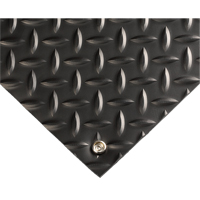 Electrically Conductive Mat No.785, 3' W x 75' L x 5/32" T, PVC, Diamond, Black O-Max