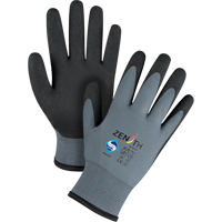 ZX-30° Premium Coated Gloves, 9/Large, PVC Coating, 15 Gauge, Nylon Shell O-Max