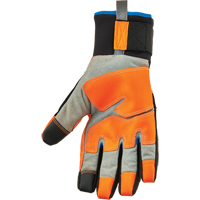 ProFlex&reg; 818WP Performance High-Visibility Thermal Waterproof Utility Gloves, Polyurethane Palm, Size Small O-Max