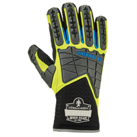 ProFlex&reg; Performance Dorsal Impact-Reducing Gloves + Thermal WP, Small, Suede Palm, Safety Cuff O-Max
