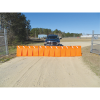 Barri&egrave;res de circulation, Rempli d'eau, 62,25 lo x 24" h, Orange O-Max