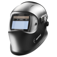 E684 Welding Helmets, 3.94" L x 1.97" W View Area, 4/9 - 13/4/5 - 9 Shade Range, Black O-Max