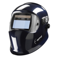 E684 Welding Helmets, 4.25" L x 2" W View Area, 4/5 - 13 Shade Range, Blue O-Max