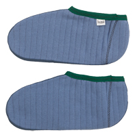 Chaussons pour bottes en caoutchouc, Hommes, T-Grand, Bleu/Vert, Coton/Molleton O-Max