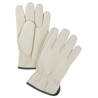 Premium Winter-Lined Driver's Gloves, Medium, Grain Cowhide Palm, Fleece Inner Lining SFV196 | O-Max