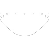 Dynamic Die Cut Faceshield Visor, PETG, Clear Tint O-Max