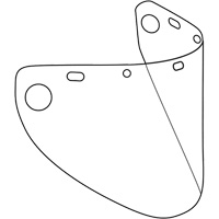Dynamic Die Cut Formed Faceshield Visor, Polycarbonate, Clear Tint O-Max