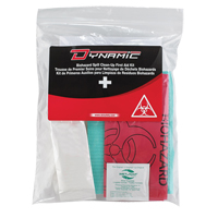 Trousse de premiers soins pour nettoyage de biorisques Dynamic, Dispositif m&eacute;dical Classe 1, Sac en plastique refermable O-Max