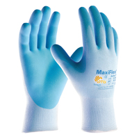 Gants enduits ultra l&eacute;gers MaxiFlex ATG, 6/T-petit, R&ecirc;vetement Mousse de nitrile, Calibre 15, Enveloppe en Nylon O-Max