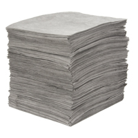 Feuilles absorbantes souffl&eacute;es de premi&egrave;re qualit&eacute;, Universel, 15" x 18", 25 gal. d'absorption O-Max
