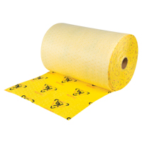 Rouleaux d'avertissement de premi&egrave;re qualit&eacute; - absorbants haute visibilit&eacute;, Lourd, 150' lo x 24" la, Absorption 37,6 gal. O-Max