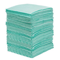 Feuilles absorbantes li&eacute;es de premi&egrave;re qualit&eacute;, Mati&egrave;res dangereuses, 15" x 18", 30 gal. d'absorption O-Max