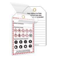 Self-Laminating Workplace Tags, Cardstock, 3-3/8" W x 5-3/4" H, French O-Max