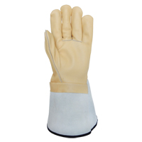 Lineman's Gloves, Small, Grain Cowhide Palm O-Max