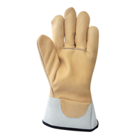 Lineman's Gloves, Small, Grain Cowhide Palm O-Max