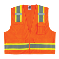 Veste d'arpenteur &agrave; 2 tons GloWear 8248Z, Orange haute visibilit&eacute;, Moyen/Petit, Polyester O-Max