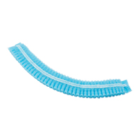 Bonnet bouffant pliss&eacute;, Polypropyl&egrave;ne, 21", Bleu O-Max