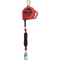 Cordage de s&eacute;curit&eacute; autor&eacute;tractable Rebel, 33', Acier galvanis&eacute;, Pivotant O-Max