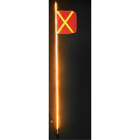 Safety Whip&reg; Heavy-Duty LED Whips, Hitch Mount, 8 High, Orange with Reflective O-Max
