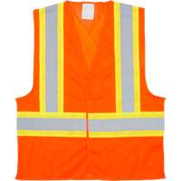 Veste de s&eacute;curit&eacute; pour la circulation, Orange haute visibilit&eacute;, Moyen, Polyester O-Max