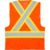 Veste de s&eacute;curit&eacute; pour la circulation, Orange haute visibilit&eacute;, Moyen, Polyester O-Max