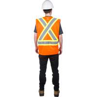 Veste de s&eacute;curit&eacute; pour la circulation, Orange haute visibilit&eacute;, Moyen, Polyester O-Max