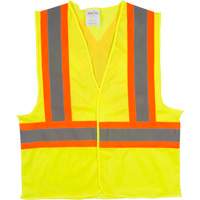 Veste de s&eacute;curit&eacute; pour la circulation, Jaune lime haute visibilit&eacute;, Moyen, Polyester O-Max