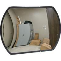 Miroir convexe rectangulaire/rond avec support, 12" h x 18" la, Intérieur/Extérieur SGI561 | O-Max