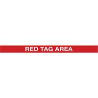 Marqueur robuste pour le sol Tough-Mark, Rectangle, 48" lo x 2" la, Rouge, Poly&eacute;thyl&egrave;ne O-Max