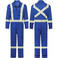 Avenger 7 oz. Flame Resistant Coveralls, Size 34, Royal Blue O-Max