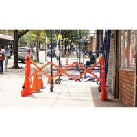Multi-Gate Barricade, 43" H x 90" L, Orange O-Max