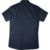 Short-Sleeved Twill Work Shirt, Men's, 4X-Large, Navy Blue O-Max