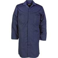 Lab Coat, Poly-Cotton, 32, Navy Blue O-Max