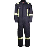 Westex UltraSoft&reg; Deluxe Coveralls with Reflective Material, Size 36, Navy Blue, 8.7 cal/cm² O-Max